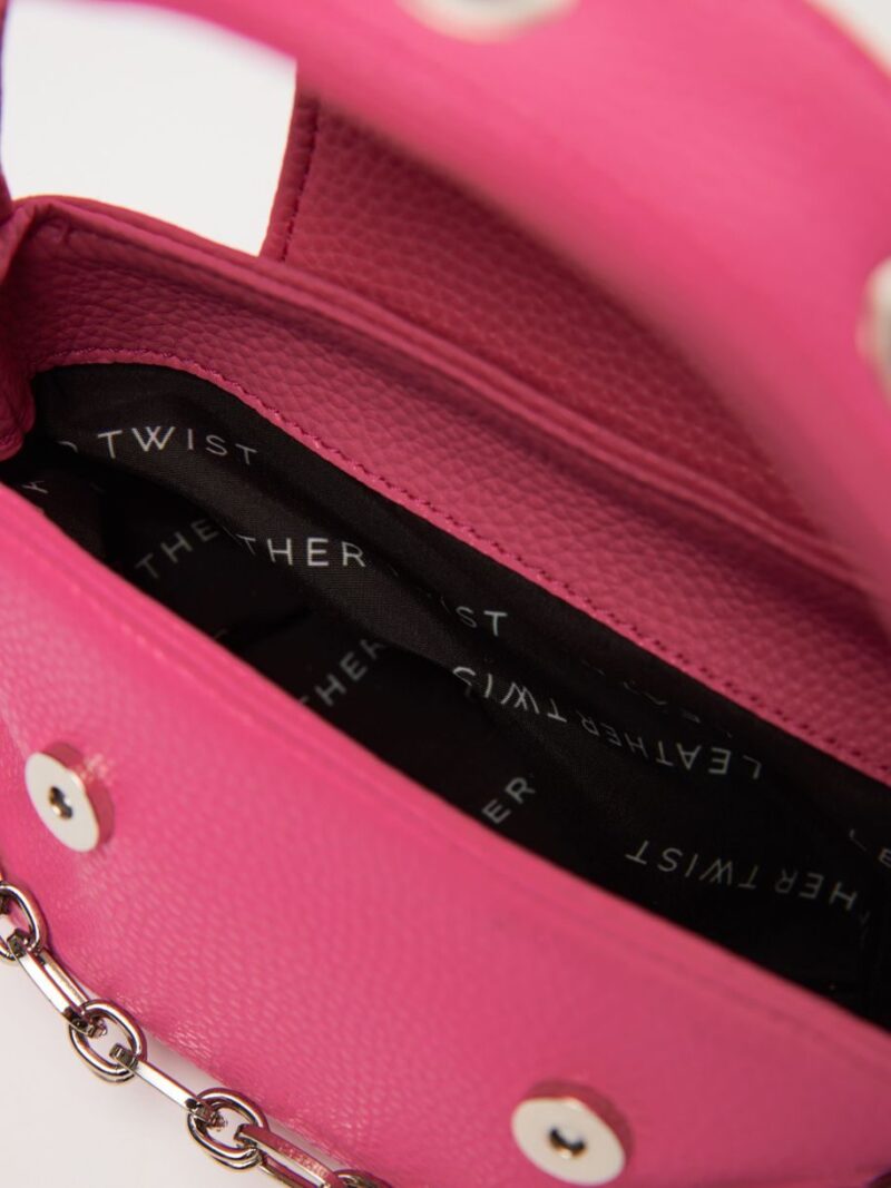 Misty Mini Crossbody Bag Pink | Leather Twist - Image 3