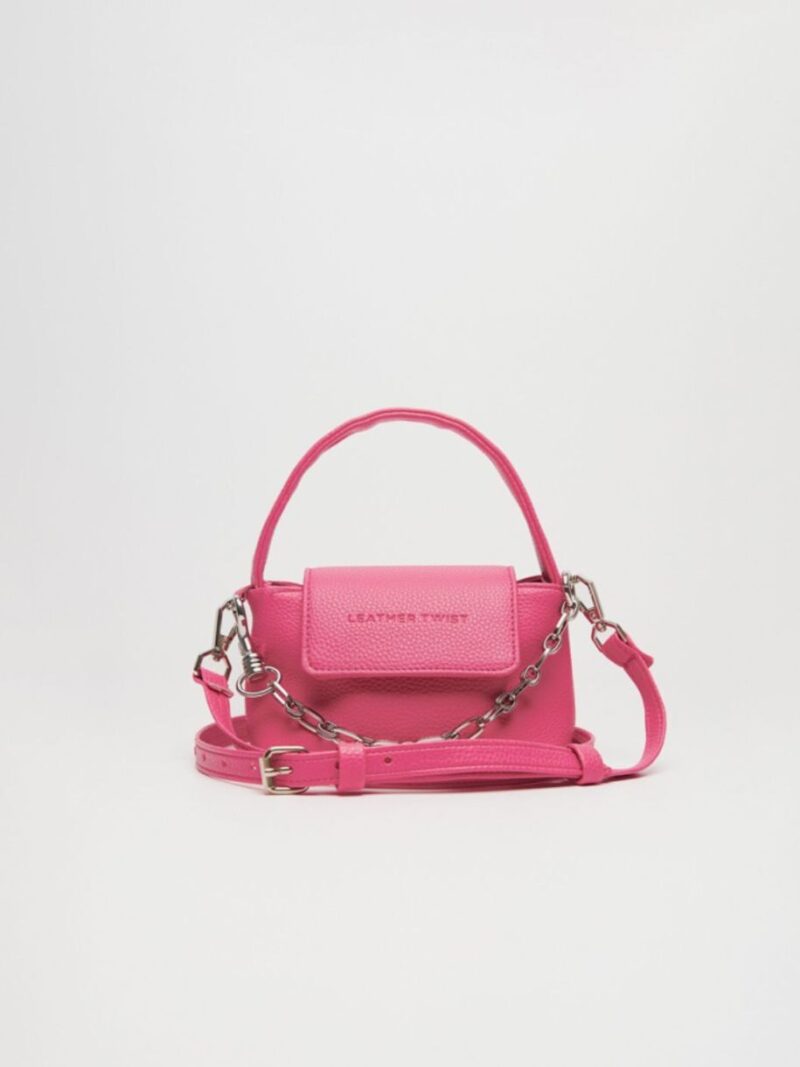 Misty Mini Crossbody Bag Pink | Leather Twist - Image 4