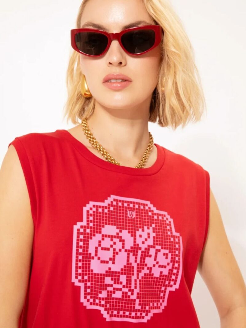 Sleeveless Cotton Dress Kentima Red | We Are Design - Image 4