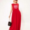 Sleeveless Cotton Dress Kentima Red | We Are Design - Image 2