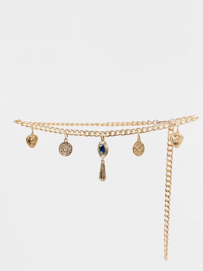 Dominica Chain Belt Gold | Leather Twist - Image 3