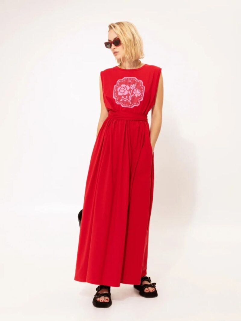 Sleeveless Cotton Dress Kentima Red | We Are Design