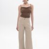 Belen Sand Wide Leg Denim | Sac & Co