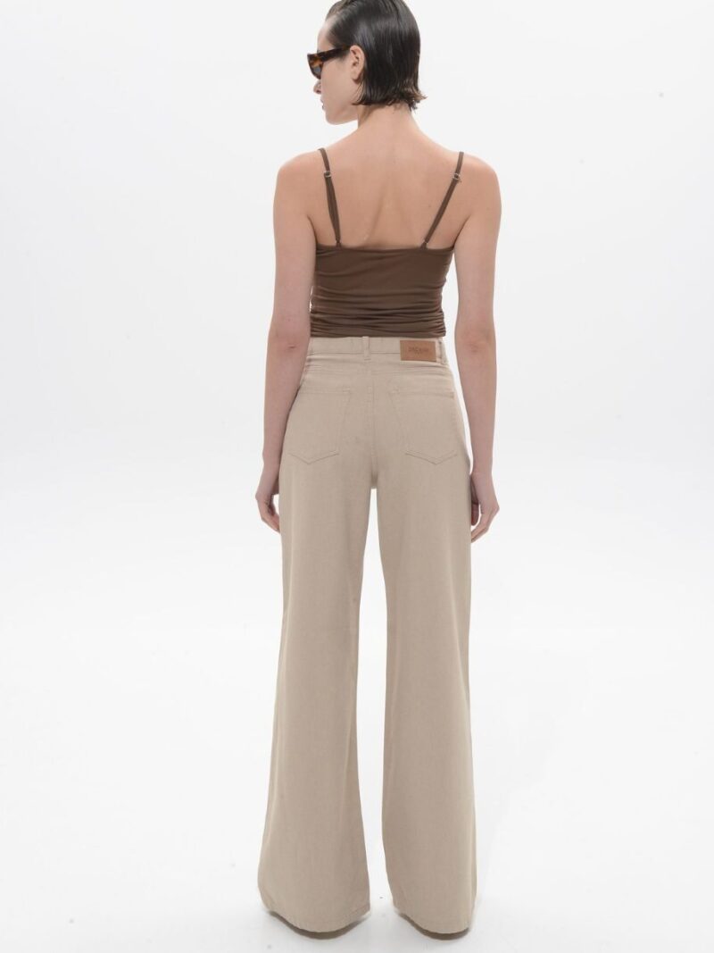 Belen Sand Wide Leg Denim | Sac & Co
