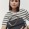 Jackie Crossbody Bag Black | Leather Twist