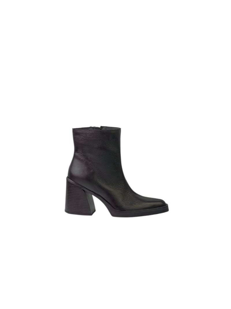 Teddy Leather Booties - Black | So Chic Shoes