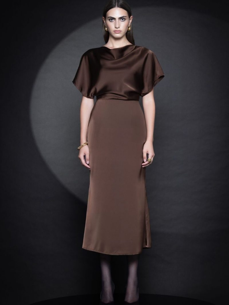 Cecilia Midi Satin Dress | Forever Young The Label