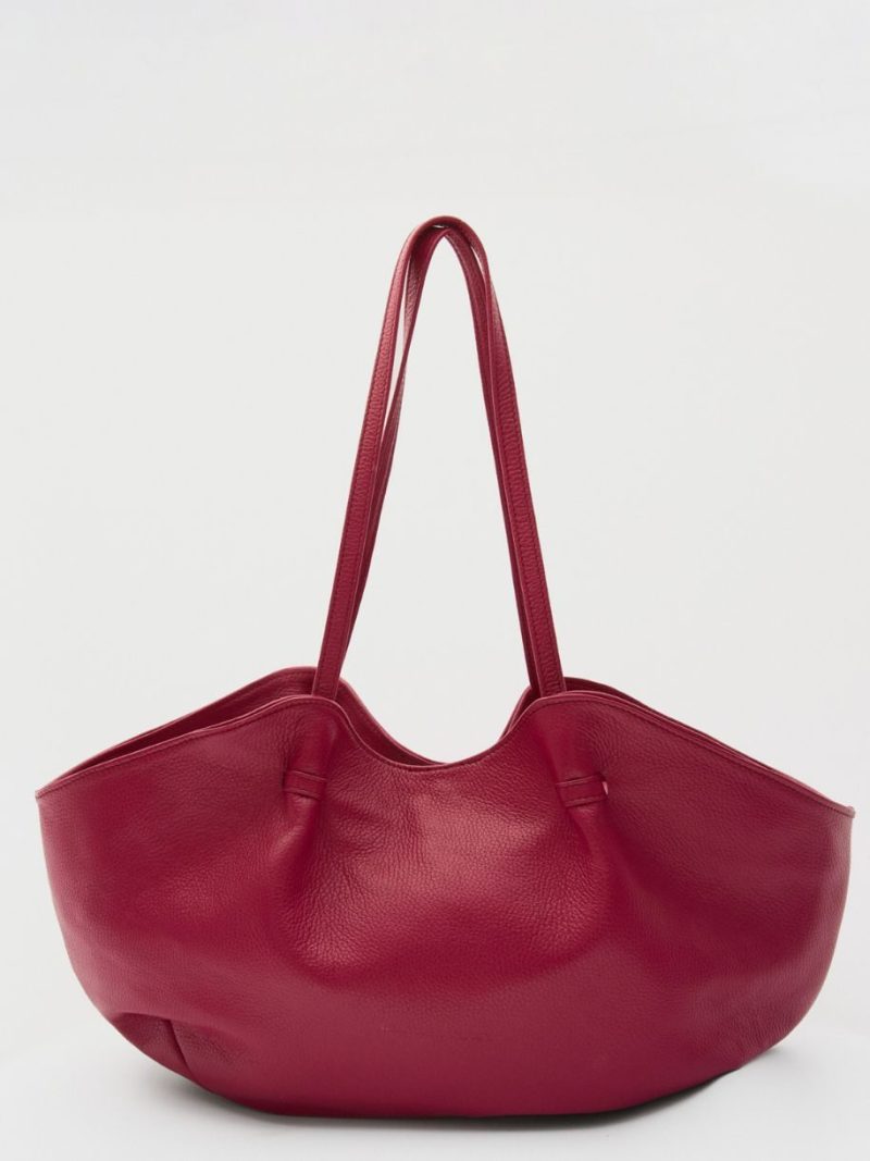 Blush Leather Shopper Bag - Magenta | Leather Twist