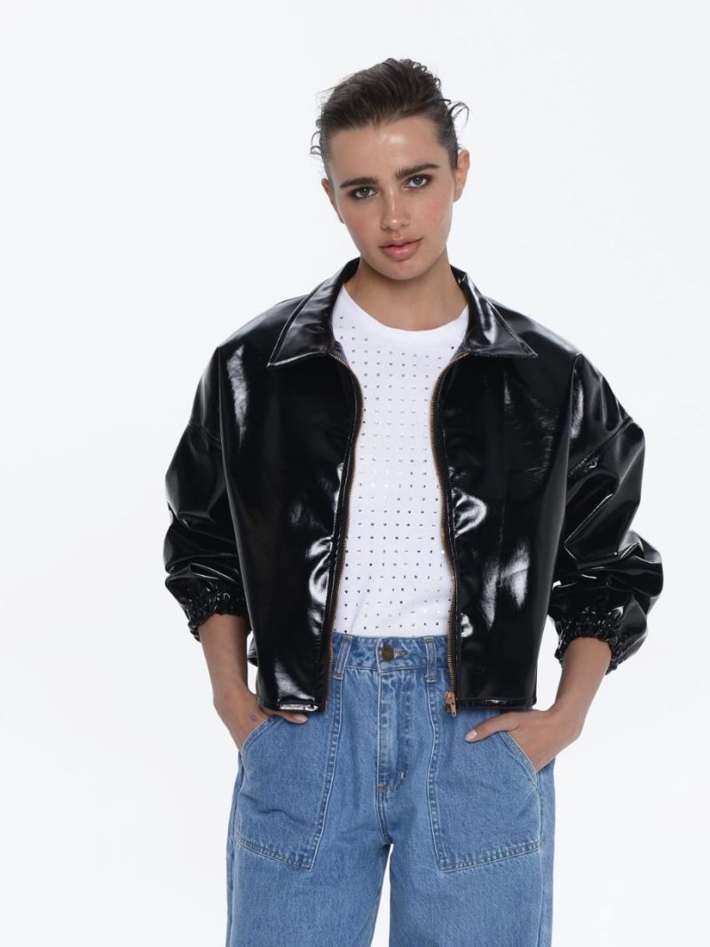 Madison Jacket Vinyl Black | Sac & Co Jeans