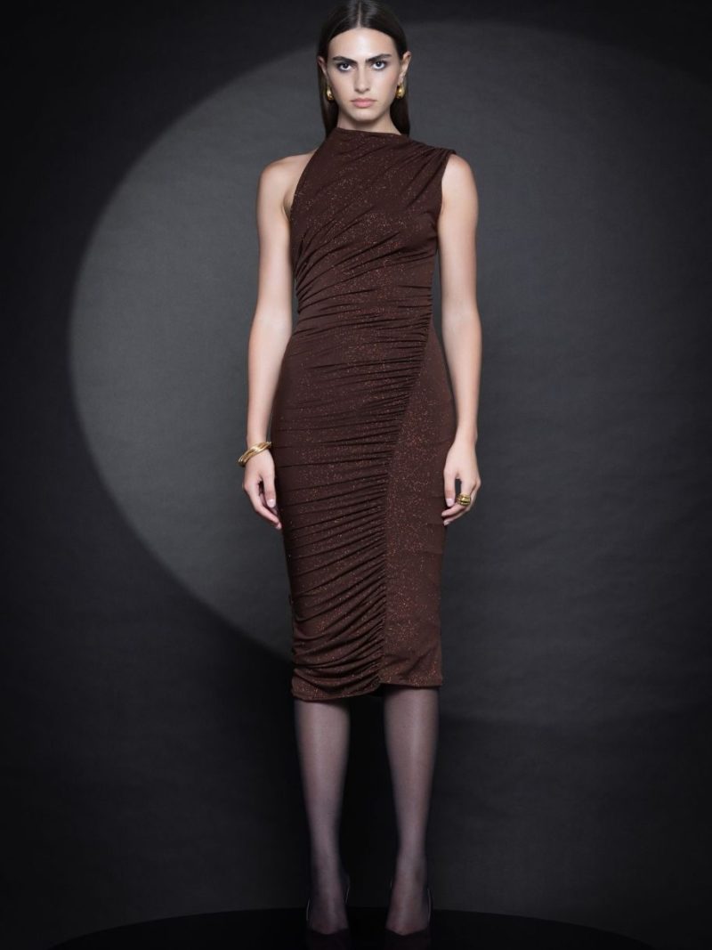 Claire Midi Dress | Brown | Forever Young The Label