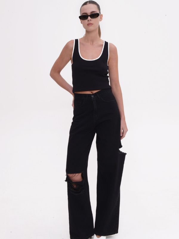Emma Wide Leg | Black | Sac & Co Jeans