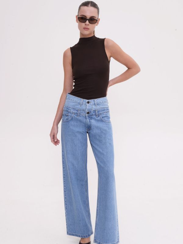 Alaia Wide Leg | Light Blue | Sac & Co Jeans