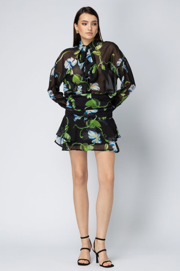 Noir Chiffon Shirt | Forever Young The Label