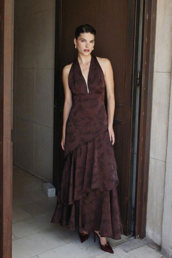 Blair Brown Long Dress | Ciel Concept