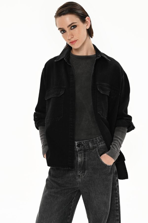 Veronica Jacket Platinum Black | Sac & Co Jeans