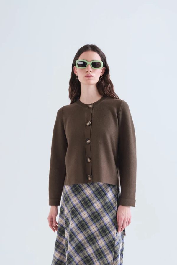 Basic dark green cardigan | Compania Fantastica