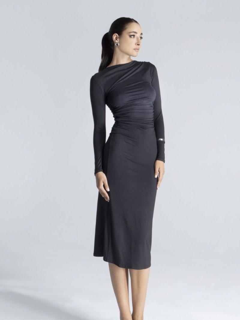 Romy Bamboo Midi Dress | Black | Forever Young The Label